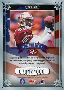 2000 Donruss Preferred - National Treasures #NT-28 Jerry Rice Back