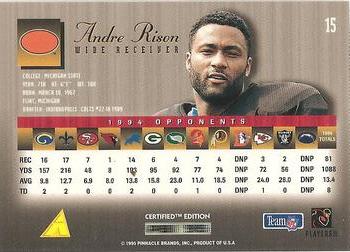 1995 Select Certified #15 Andre Rison Back