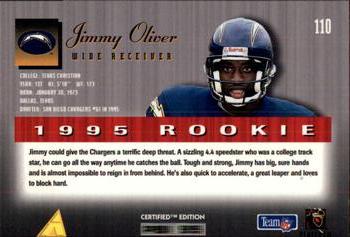 1995 Select Certified #110 Jimmy Oliver Back