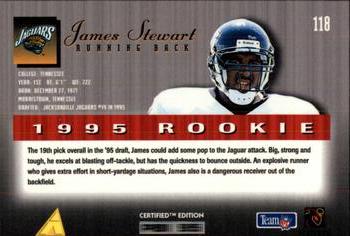 1995 Select Certified #118 James Stewart Back