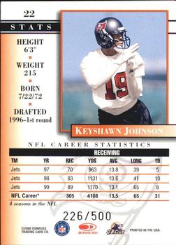 2000 Donruss Preferred - Power #22 Keyshawn Johnson Back