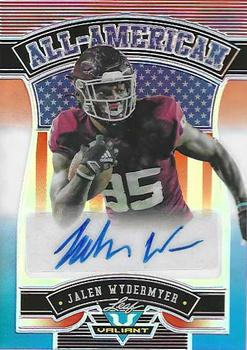 2022 Leaf Valiant - All-American Autographs Red White and Blue #AA-JW1 Jalen Wydermyer Front