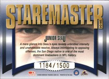 2000 Donruss Preferred - Staremasters #SM-04 Junior Seau Back