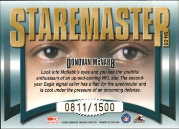 2000 Donruss Preferred - Staremasters #SM-05 Donovan McNabb Back
