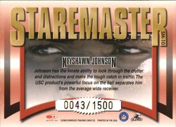 2000 Donruss Preferred - Staremasters #SM-10 Keyshawn Johnson Back