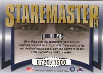 2000 Donruss Preferred - Staremasters #SM-20 Terrell Davis Back