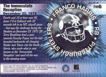 2000 Finest - Finest Moments #FM6 Franco Harris Back