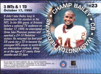 2000 Finest - Finest Moments #FM23 Champ Bailey Back