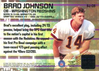 2000 Finest - Finest Moments Pro Bowl Jerseys #BJ-QB Brad Johnson Back