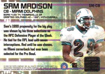 2000 Finest - Finest Moments Pro Bowl Jerseys #SM-CB Sam Madison Back