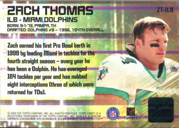 2000 Finest - Finest Moments Pro Bowl Jerseys #ZT-ILB Zach Thomas Back