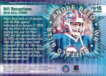 2000 Finest - Finest Moments Refractors #FM15 Andre Reed Back