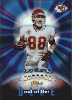 2000 Finest - Out of the Blue #B8 Tony Gonzalez Front