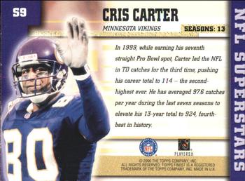 2000 Finest - NFL Superstars #S9 Cris Carter Back