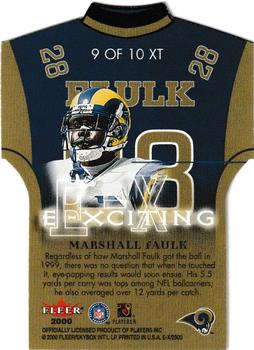 2000 Fleer E-X - E-Xciting #9 XT Marshall Faulk Back
