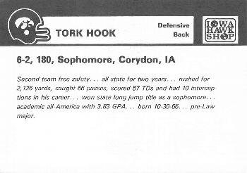 1986 Iowa Hawkeyes #NNO Tork Hook Back