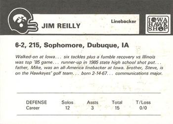 1986 Iowa Hawkeyes #NNO Jim Reilly Back