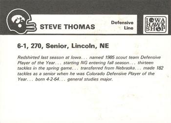 1986 Iowa Hawkeyes #NNO Steve Thomas Back