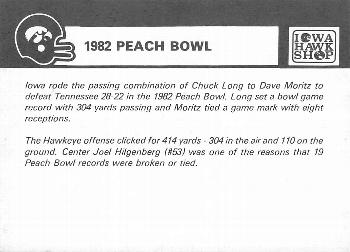 1986 Iowa Hawkeyes #NNO Peach Bowl Back