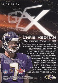 2000 Fleer E-X - Generation E-X #9 GX Chris Redman Back