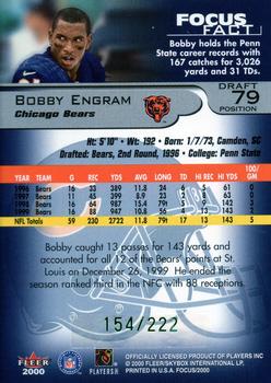 2000 Fleer Focus - Draft Position #79 Bobby Engram Back