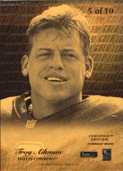 1995 Select Certified - Gold Team #5 Troy Aikman Back