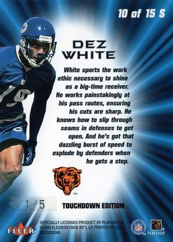 2000 Fleer Focus - Sparklers TD Edition #10 S Dez White Back