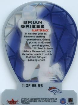 2000 Fleer Focus - Star Studded #11 SS Brian Griese Back