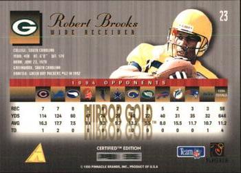 1995 Select Certified - Mirror Gold #23 Robert Brooks Back