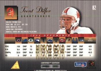 1995 Select Certified - Mirror Gold #82 Trent Dilfer Back