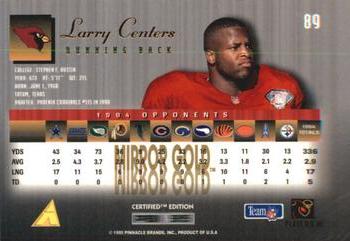 1995 Select Certified - Mirror Gold #89 Larry Centers Back