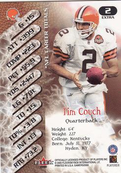2000 Fleer Gamers - Extra #2 Tim Couch Back