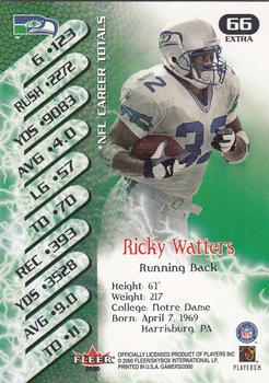 2000 Fleer Gamers - Extra #66 Ricky Watters Back
