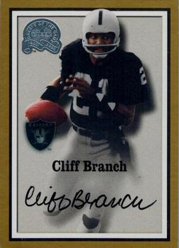 2000 Fleer Greats of the Game - Gold Border Autographs #NNO Cliff Branch Front