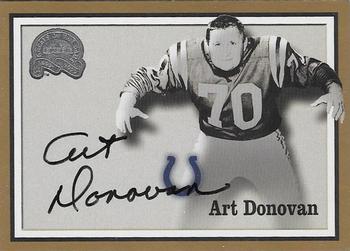2000 Fleer Greats of the Game - Gold Border Autographs #NNO Art Donovan Front