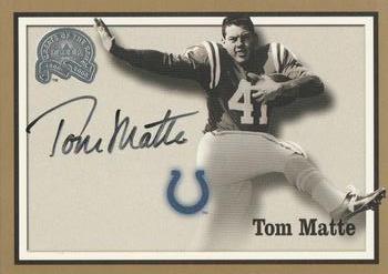 2000 Fleer Greats of the Game - Gold Border Autographs #NNO Tom Matte Front