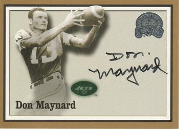 2000 Fleer Greats of the Game - Gold Border Autographs #NNO Don Maynard Front