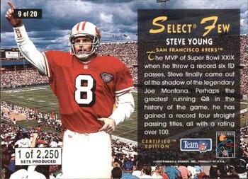 1995 Select Certified - Select Few #9 Steve Young Back