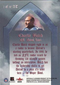 2000 Fleer Showcase - Air to the Throne #2 AT Charlie Batch Back