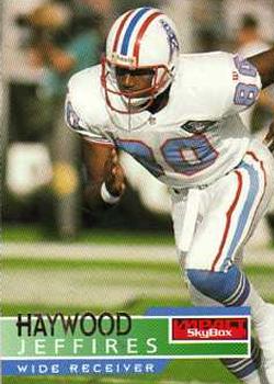 1995 SkyBox Impact #58 Haywood Jeffires Front