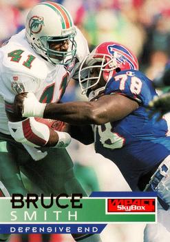 1995 SkyBox Impact #12 Bruce Smith Front