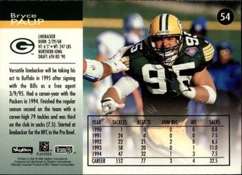 1995 SkyBox Impact #54 Bryce Paup Back