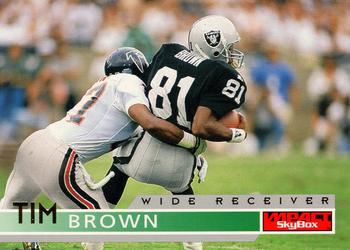 1995 SkyBox Impact #75 Tim Brown Front