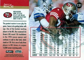 1995 SkyBox Impact #131 Jerry Rice Back