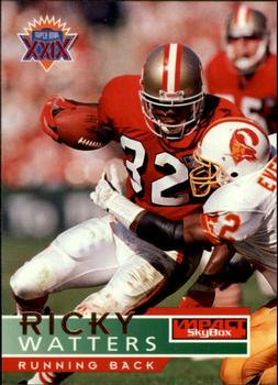 1995 SkyBox Impact #134 Ricky Watters Front