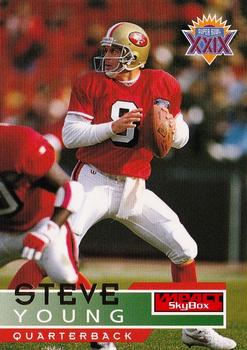 1995 SkyBox Impact #136 Steve Young Front
