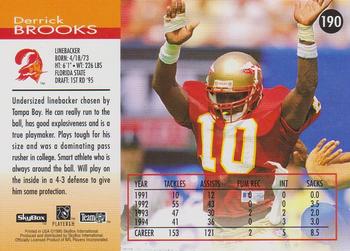1995 SkyBox Impact #190 Derrick Brooks Back