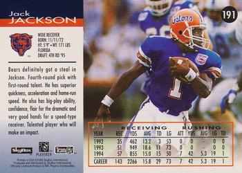 1995 SkyBox Impact #191 Jack Jackson Back