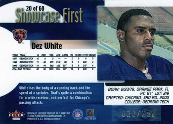2000 Fleer Showcase - Rookie Showcase Firsts #20 Dez White Back