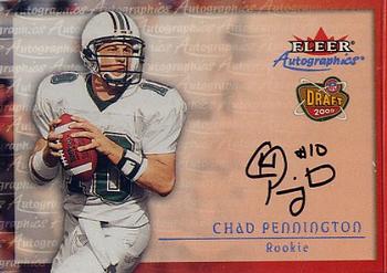 2000 Fleer Tradition - Autographics #NNO Chad Pennington Front